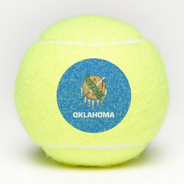 Staatsflagge Oklahoma Tennisbälle (Vorderseite)