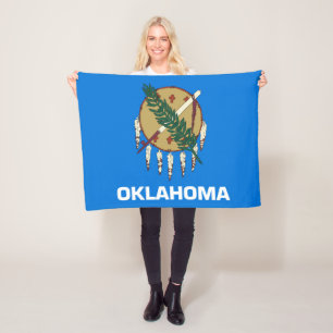 Staatsflagge Oklahoma, USA Fleecedecke