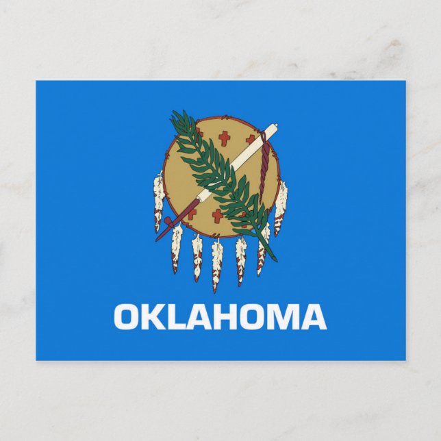 Staatsflagge Oklahoma, USA Postkarte (Vorderseite)