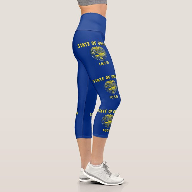 Staatsflagge Oregon Capri Leggings (Rechts)
