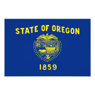 Staatsflagge Oregon Fotodruck