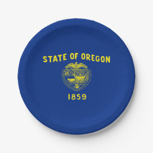 Staatsflagge Oregon Pappteller