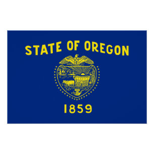 Staatsflagge Oregon Poster