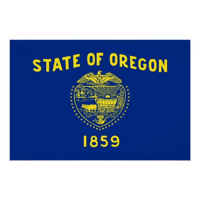 Staatsflagge Oregon Poster (Vorderseite)
