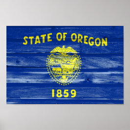 Staatsflagge Oregon Poster