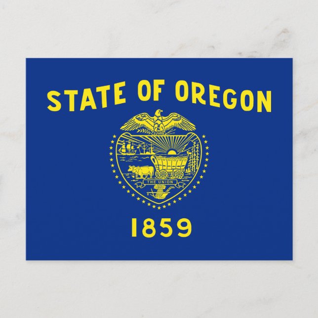 Staatsflagge Oregon Postkarte (Vorderseite)