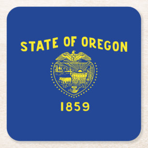 Staatsflagge Oregon Rechteckiger Pappuntersetzer