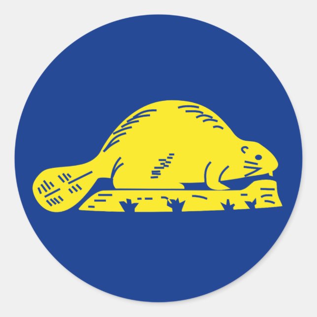 Staatsflagge Oregon Runder Aufkleber (Vorderseite)
