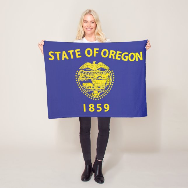 Staatsflagge Oregon, USA Fleecedecke (Beispiel)