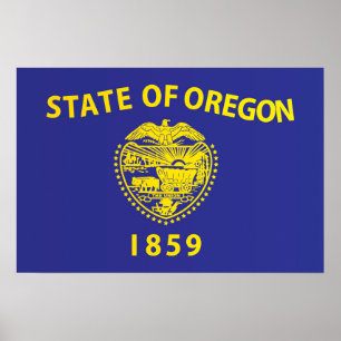 Staatsflagge Oregon, USA Poster