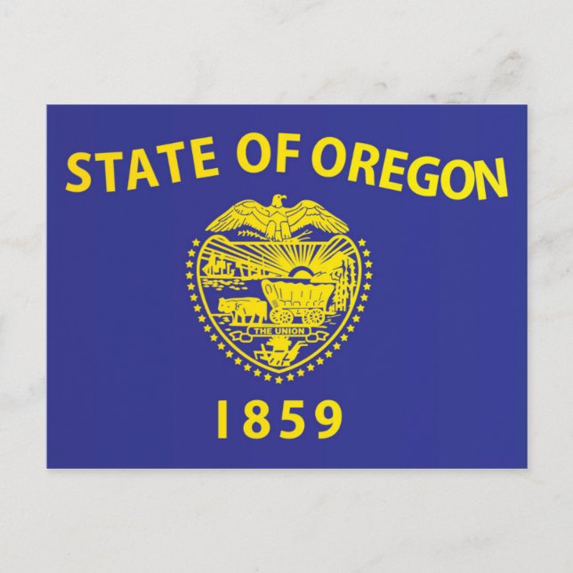 Staatsflagge Oregon, USA Postkarte (Vorderseite)