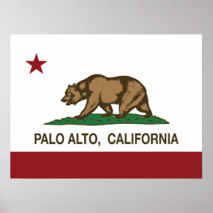Staatsflagge Palto Alto Poster