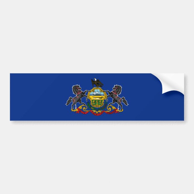 Staatsflagge Pennsylvania Autoaufkleber (Vorne)