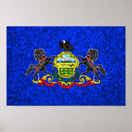 Staatsflagge Pennsylvania Poster