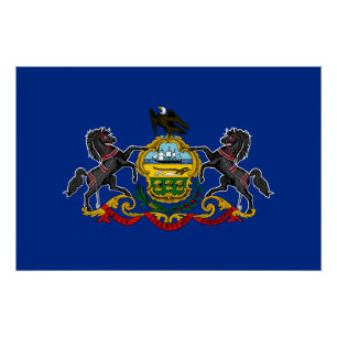 Staatsflagge Pennsylvania Poster