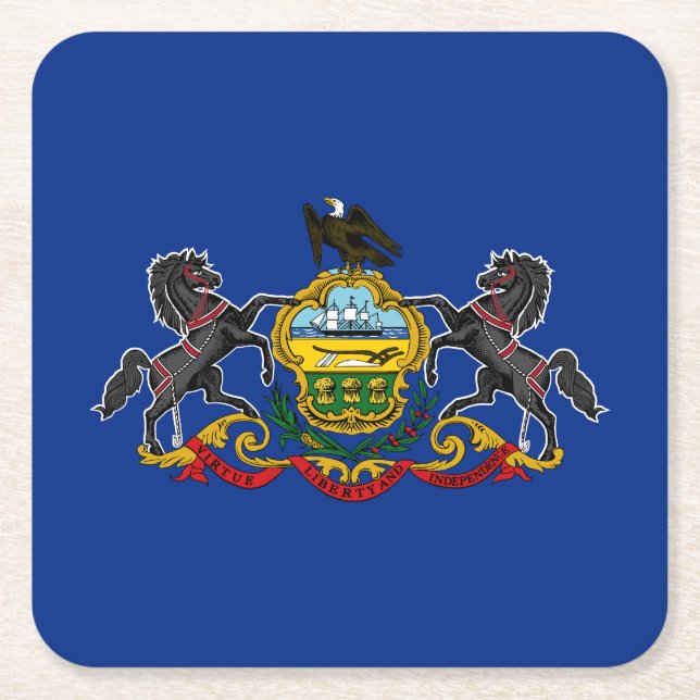 Staatsflagge Pennsylvania Rechteckiger Pappuntersetzer (Vorderseite)