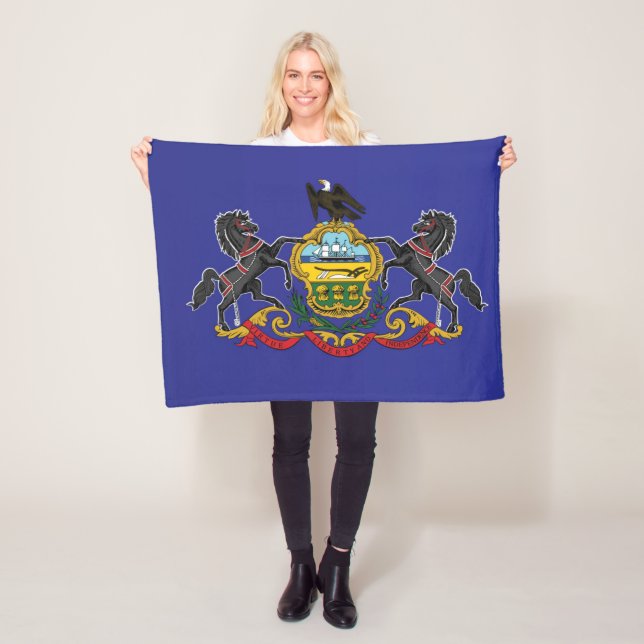 Staatsflagge Pennsylvania, USA Fleecedecke (Beispiel)
