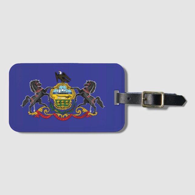 Staatsflagge Pennsylvania, USA Gepäckanhänger (Vorderseite (Horizontal))