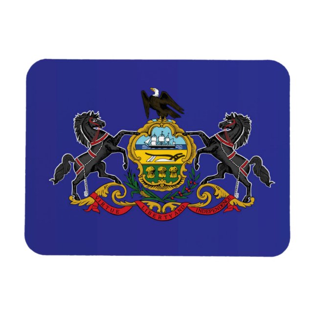 Staatsflagge Pennsylvania, USA Magnet (Horizontal)