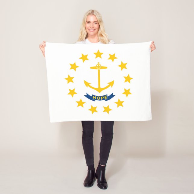 Staatsflagge Rhode Island, USA Fleecedecke (Beispiel)