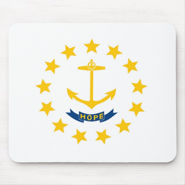 Staatsflagge Rhode Island, USA Mousepad (Vorne)
