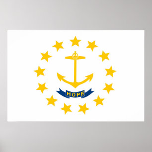 Staatsflagge Rhode Island, USA Poster