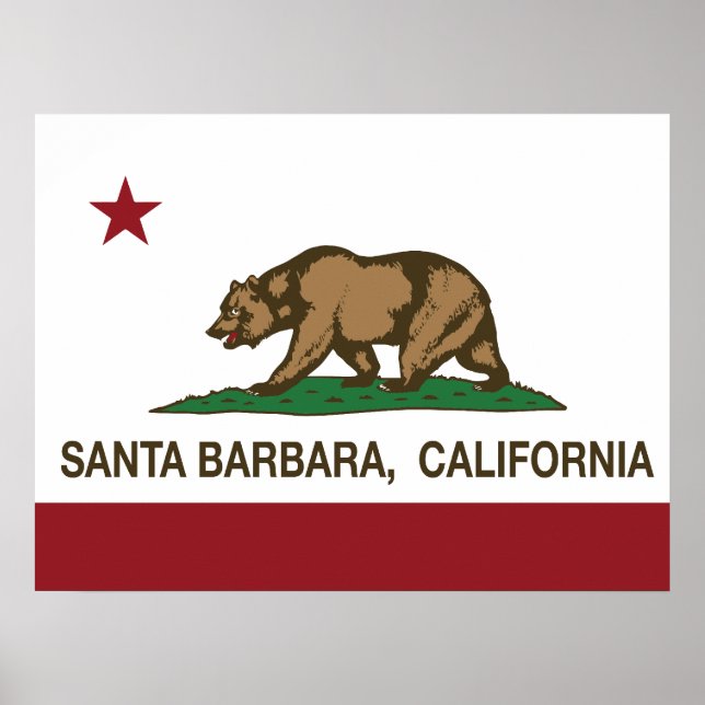Staatsflagge Santa Barbara Poster (Vorne)