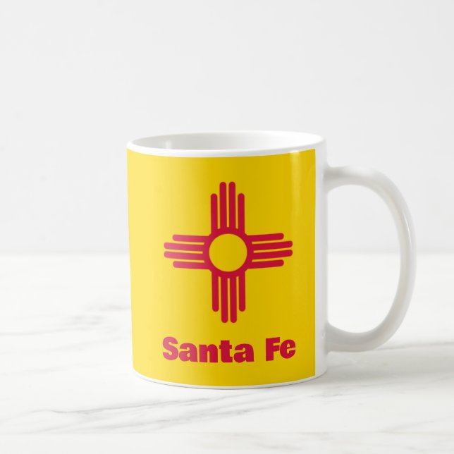 Staatsflagge Santa Fe New Mexico Kaffeetasse (Rechts)