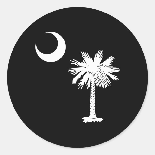 Staatsflagge "South Carolina Palmetto" Runder Aufkleber (Vorderseite)