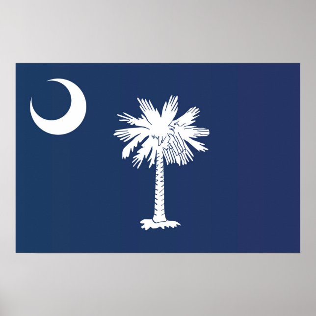 Staatsflagge South Carolina, USA Poster (Vorne)