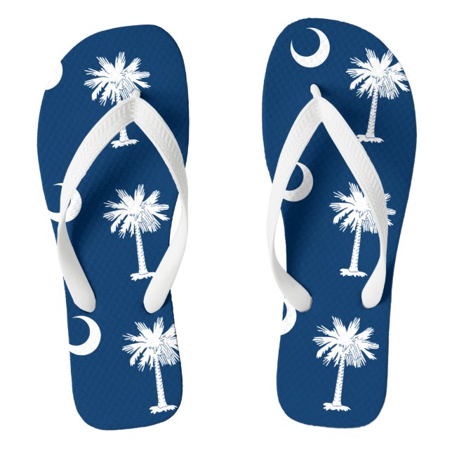 Staatsflagge Süd-Carolina Flip Flops (Fußbett)