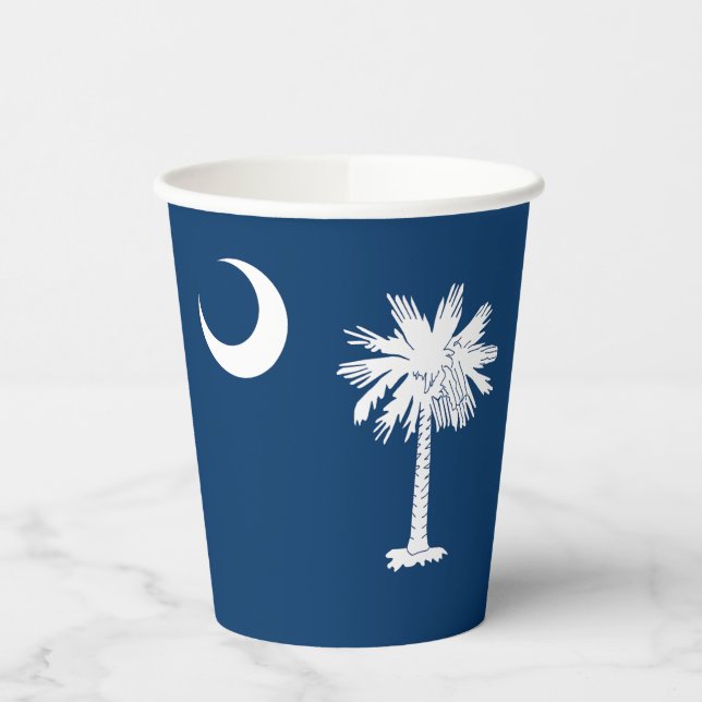 Staatsflagge Süd-Carolina Pappbecher (Links)