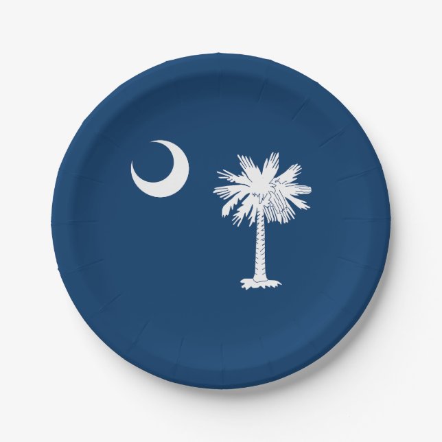 Staatsflagge Süd-Carolina Pappteller (Vorderseite)