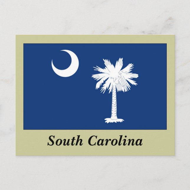Staatsflagge Süd-Carolina Postkarte (Vorderseite)