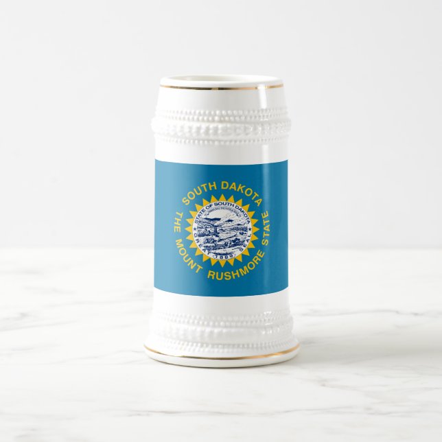 Staatsflagge Süddakota Bierglas (Mittel)