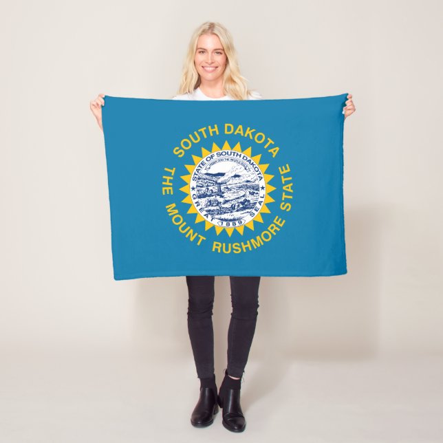 Staatsflagge Süddakota Fleecedecke (Beispiel)