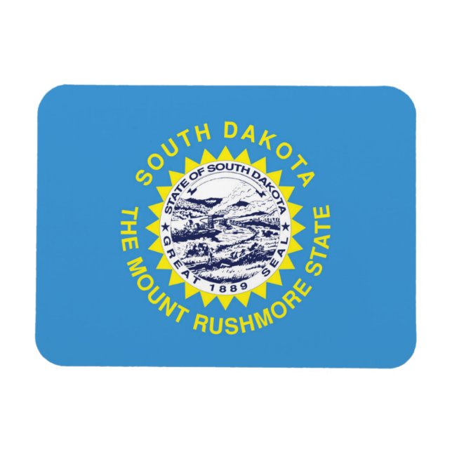 Staatsflagge Süddakota, USA Magnet (Horizontal)