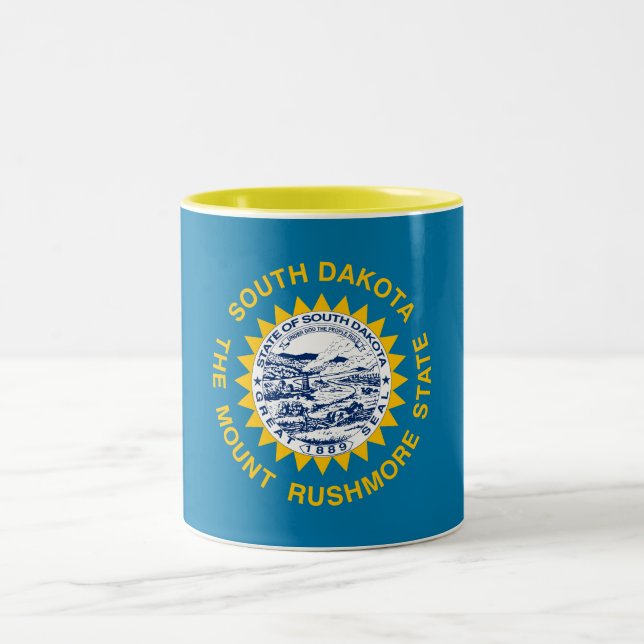 Staatsflagge Süddakota Zweifarbige Tasse (Mittel)