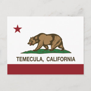 Staatsflagge Temecula Postkarte