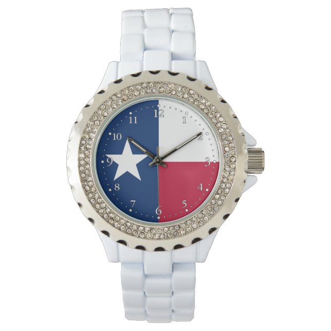 Staatsflagge Texas Armbanduhr (Vorderseite)