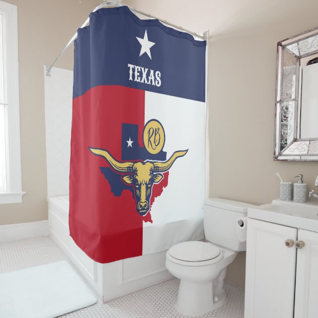 Staatsflagge Texas Duschvorhang (Beispiel)