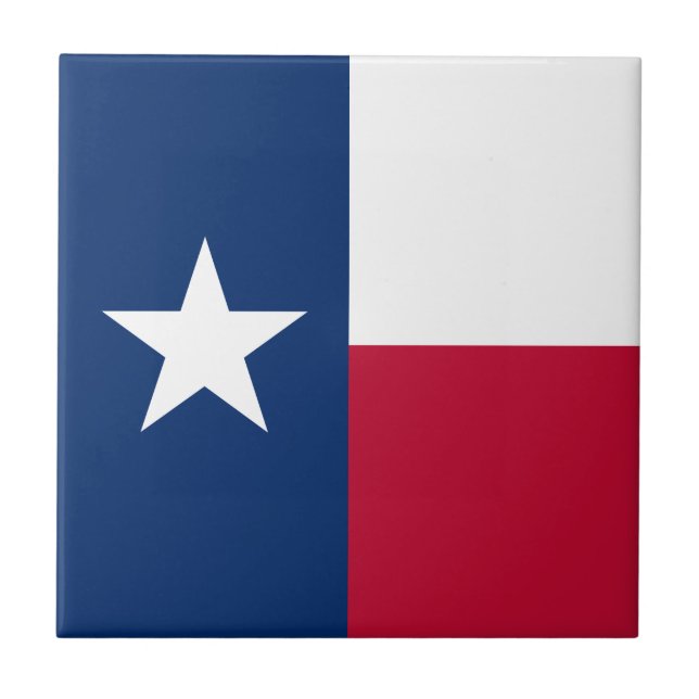 Staatsflagge Texas Fliese (Vorderseite)