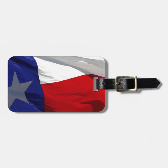 Staatsflagge Texas Gepäckanhänger (Vorderseite horizontal)