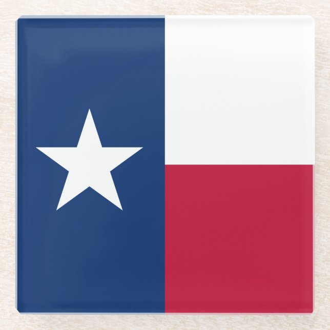 Staatsflagge Texas Glasuntersetzer (Vorderseite)