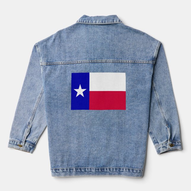 Staatsflagge Texas Jeansjacke (Rückseite)