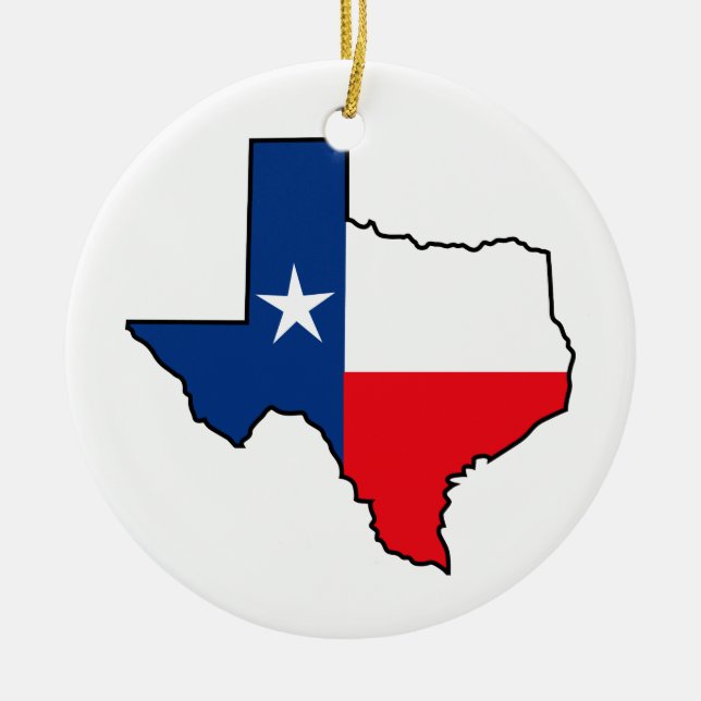 Staatsflagge Texas Keramik Ornament (Vorne)