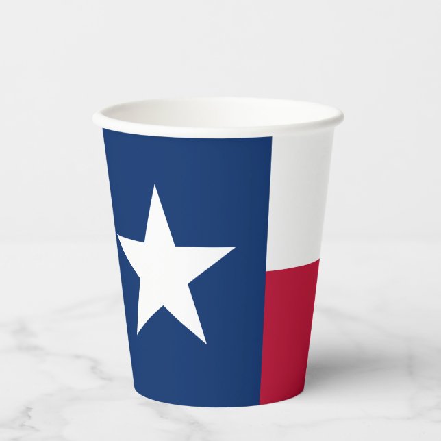 Staatsflagge Texas Pappbecher (Vorderseite)