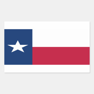 Staatsflagge Texas Rechteckiger Aufkleber