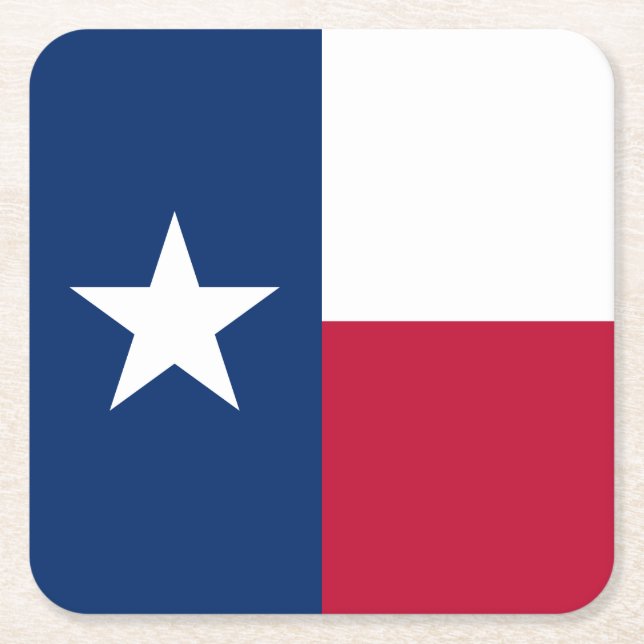 Staatsflagge Texas Rechteckiger Pappuntersetzer (Vorderseite)