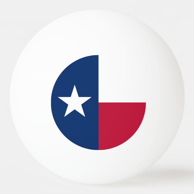 Staatsflagge Texas Tischtennisball (Vorderseite)
